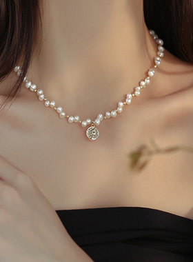 雨琦珍珠母贝珍珠项链配饰项链