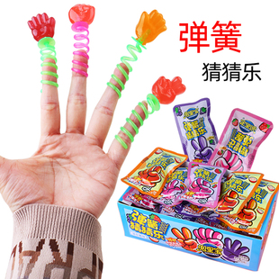 兜里宝盒装270g弹簧猜猜乐棒棒糖石头剪刀布趣味零食手指糖果童年
