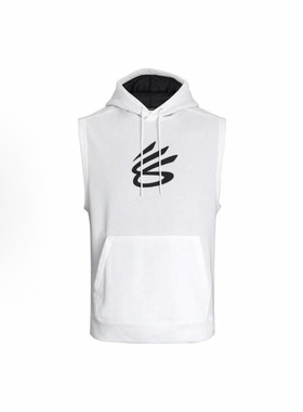Under Armour 库里Curry 加绒连帽透气运动篮球背心1374301-101