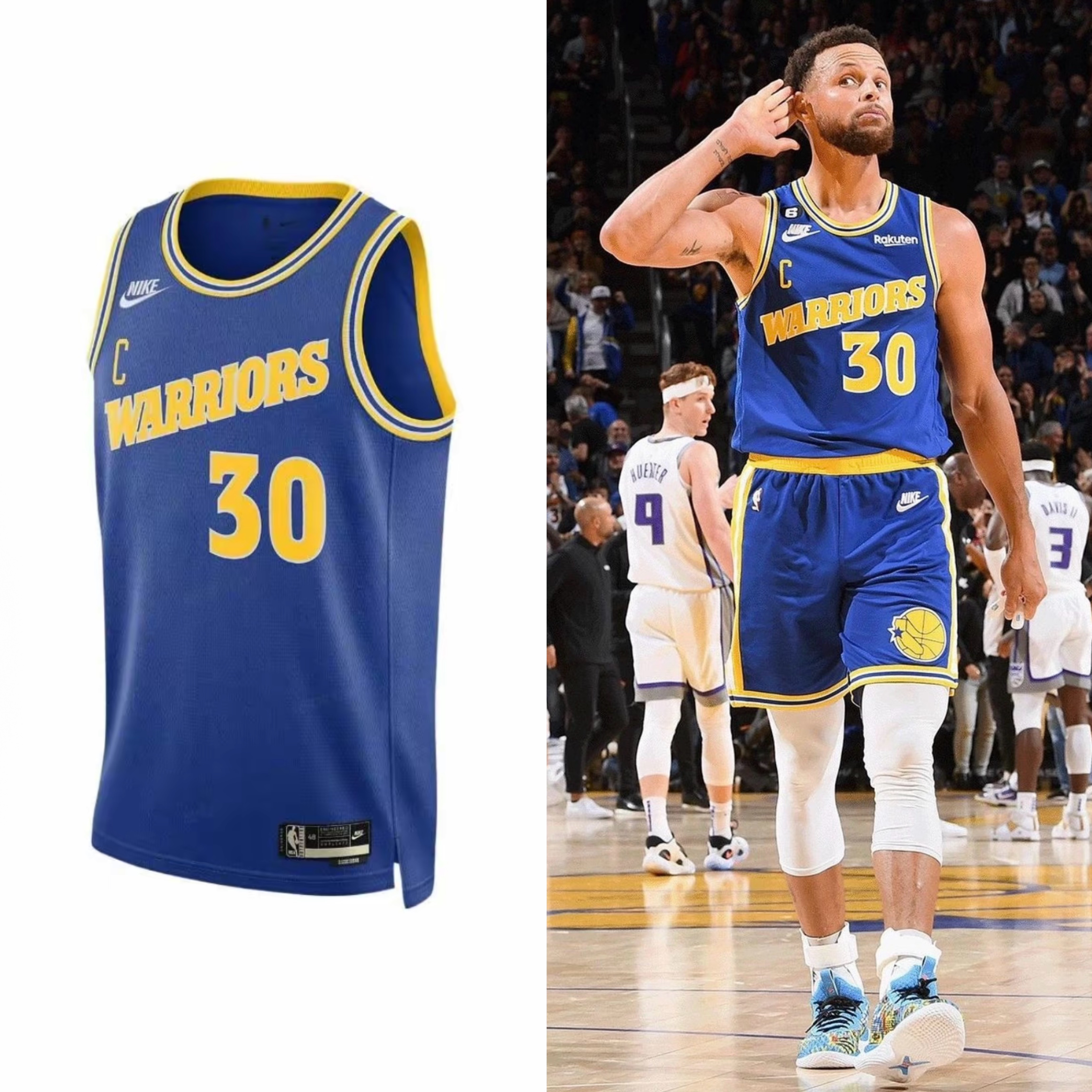 Nike Swingman NBA 勇士库里复古球衣SW球迷版DO9446-497