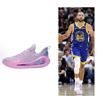 安德玛 Curry 12 库里中国行盘古低帮 篮球鞋 粉紫色3027631-502