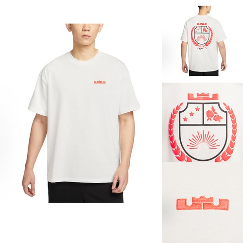 Nike 詹姆斯LBJ王冠刺绣舒适透气休闲短袖T恤 男款HJ3413-133