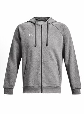 安德玛UA Rival Fleece 连帽拉链休闲运动长袖外套1379767-025