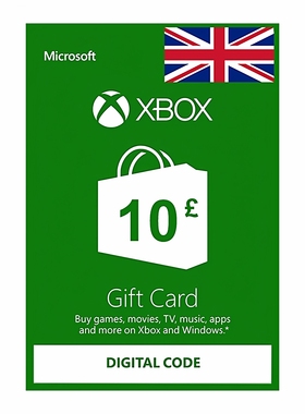 英服XBOX充值卡10英镑 Xbox One S|X 10GBP Digital Voucher UK