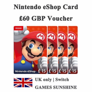 GBP60 Nintendo eShop voucher(UK) 英国NS任天堂Switch2充值点卡