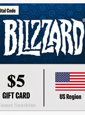BATTLE.NET CARD USA US$5 美国Blizzard shop暴雪战网礼品卡点数