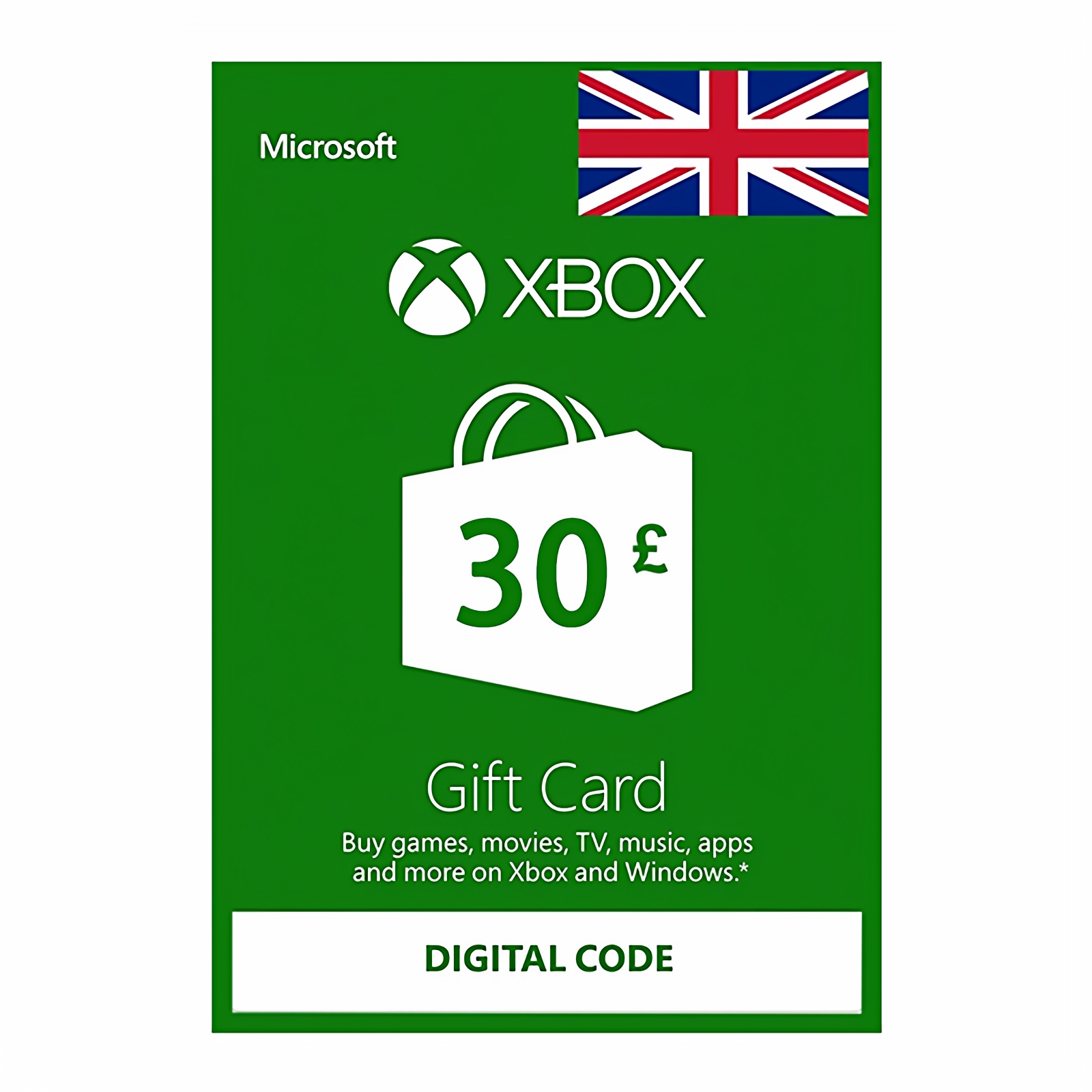 MicrosoftXboxLiveGBP30点卡