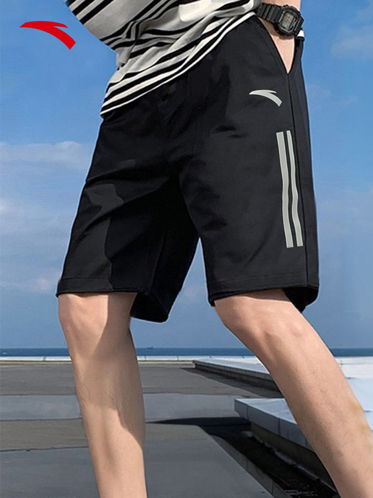 安踏运动短裤男款2026夏季休闲宽松速干冰丝裤子青少年跑步五分裤
