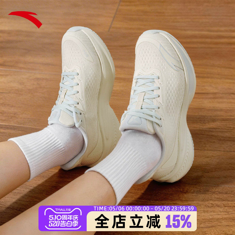 安踏运动鞋女鞋2026夏季新款网面透气女童中考初中学生跑步鞋女款