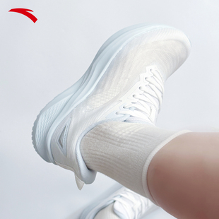 安踏凌风2运动鞋女鞋2026春季新款网面透气学生中考厚底跑步鞋子