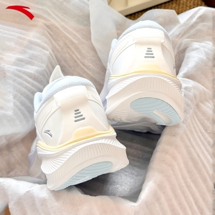 安踏叶子5跑步鞋女2026春季新款网面透气跳远跳绳体测休闲运动鞋