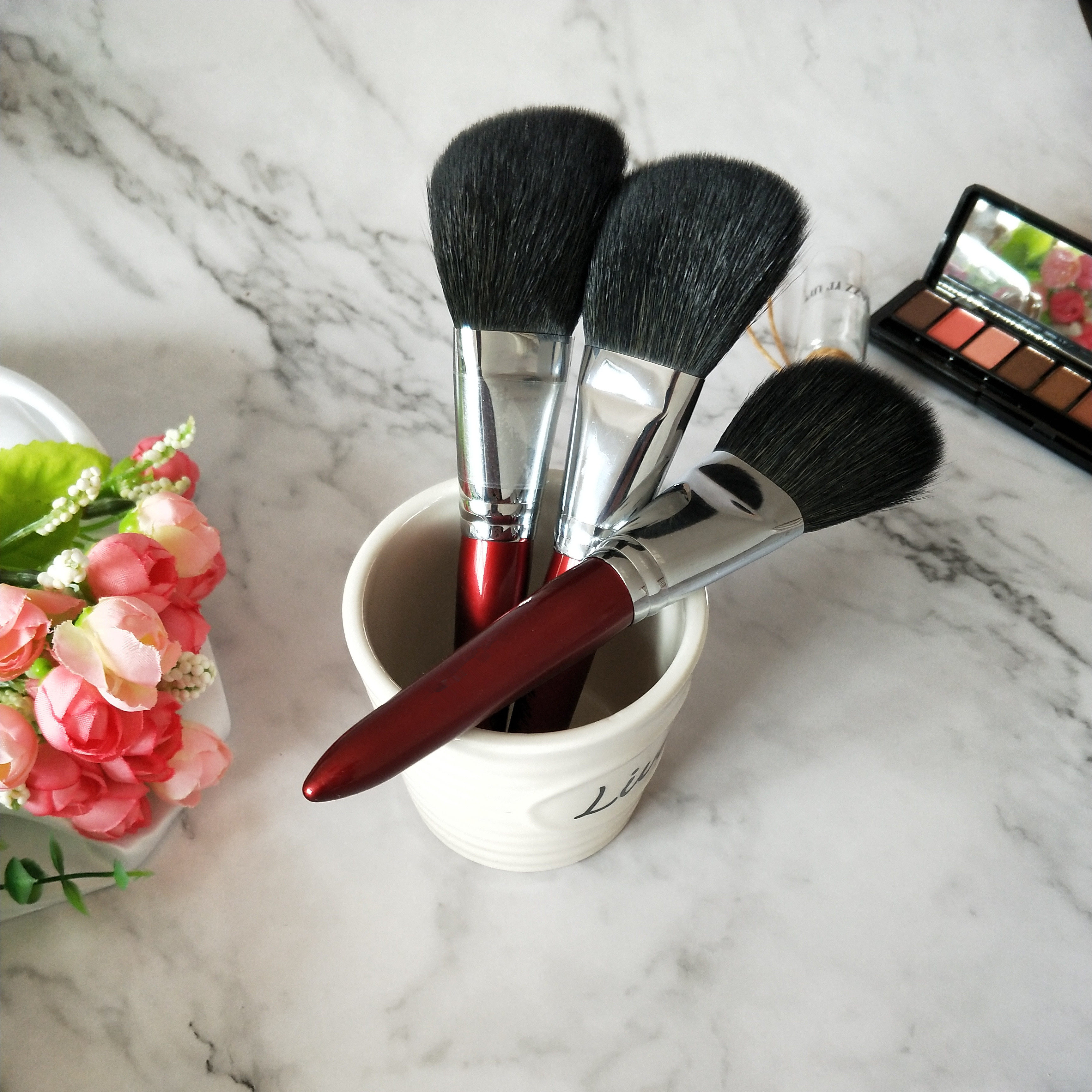 沫颜羊毛斜角腮红刷修容刷蜜粉刷粉饼刷动物毛化妆刷