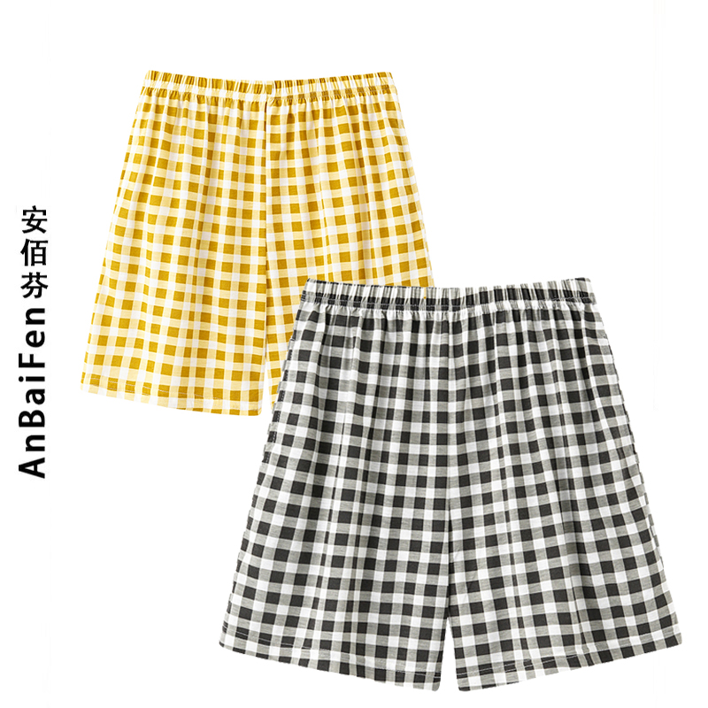 睡裤家居短裤女夏季大码居家裤衩休闲裤情侣夏天五分裤男士沙滩裤