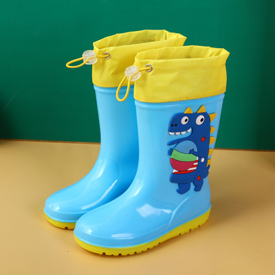 儿童高筒雨鞋时尚卡通恐龙