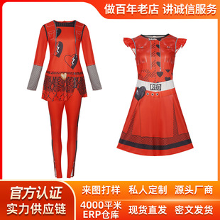 万圣节Descendants后裔4cos红色连衣裙公主裙cosplay舞台表演服装
