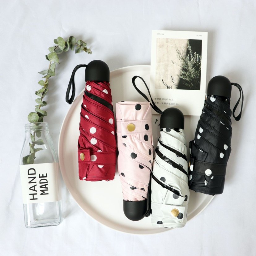 2023新品黑胶ins风波点黑胶晴雨两用防晒防紫外线三五折木太阳伞,居家日用,伞,淘宝优惠券,粉丝福利购,淘宝优惠卷