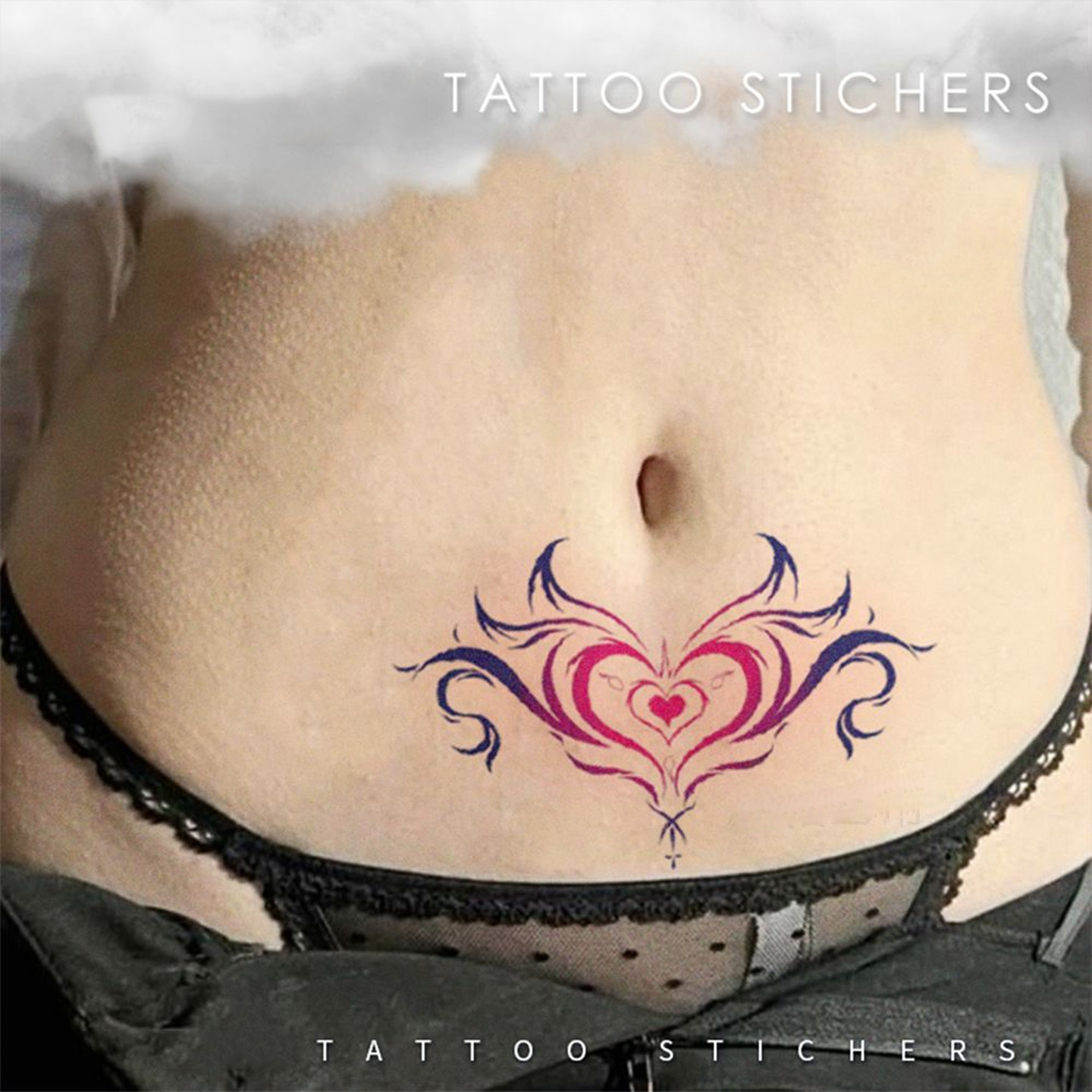 纯欲魅魔sm纹身贴男女高颜值性感逼真贴纸可水洗一次性子宫高级感