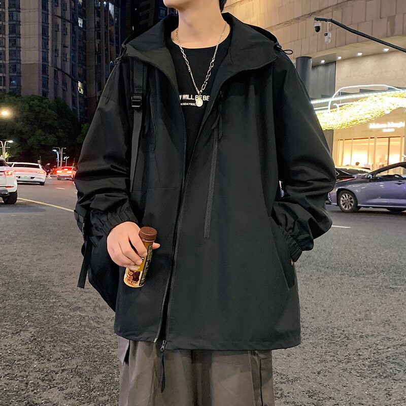 外套男春秋季新款潮流夹克痞帅气休闲褂子秋天上衣服潮牌冲锋风衣