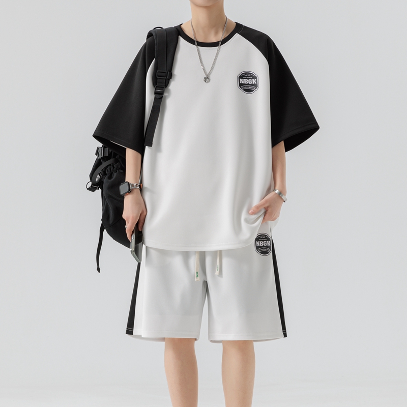 【新品】夏季套装男短袖短裤一套