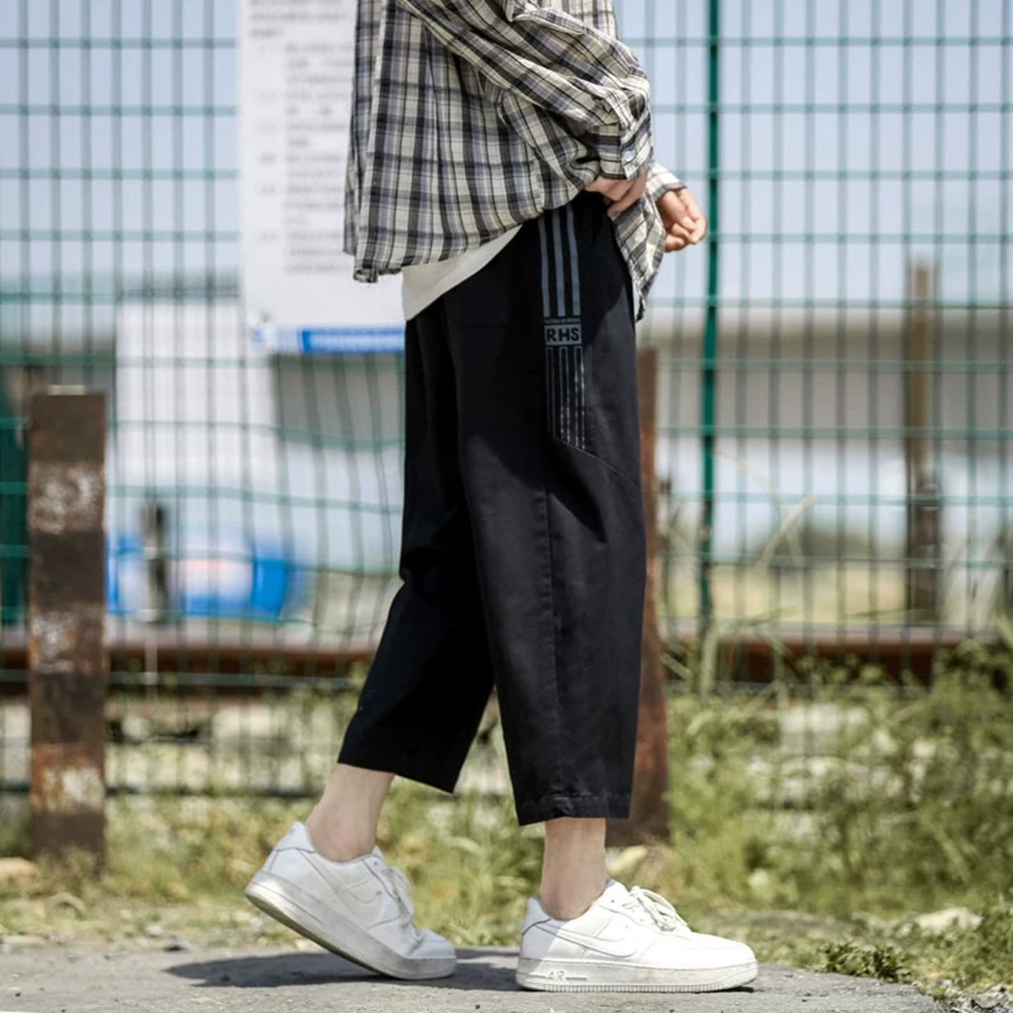 【新品】纯棉八分裤男夏季休闲裤图片