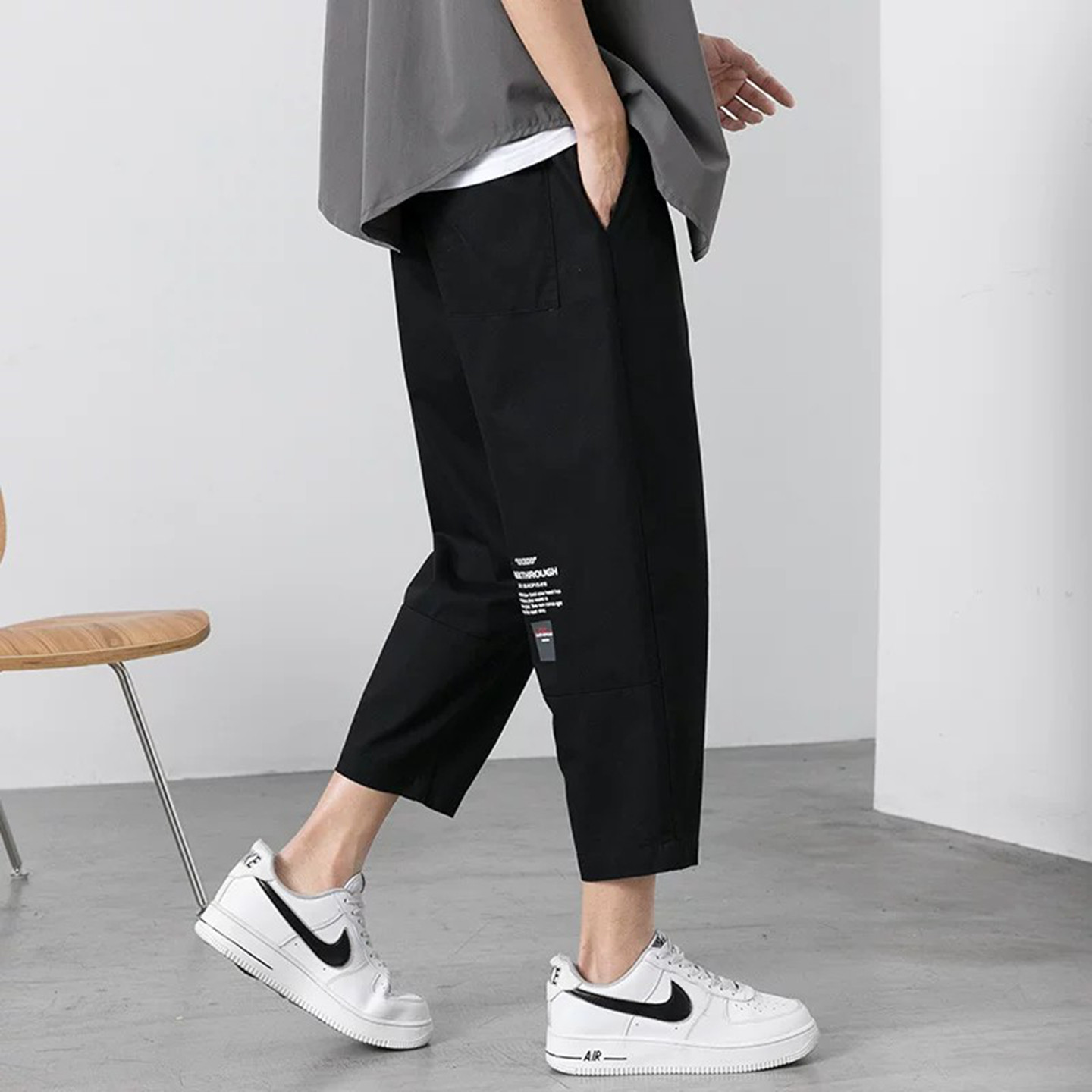 【新品】纯棉八分裤男夏季休闲裤图片