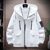 夹克痞帅气休闲百搭褂子潮牌秋冬冲锋风衣 潮流工装 外套男士 春秋季