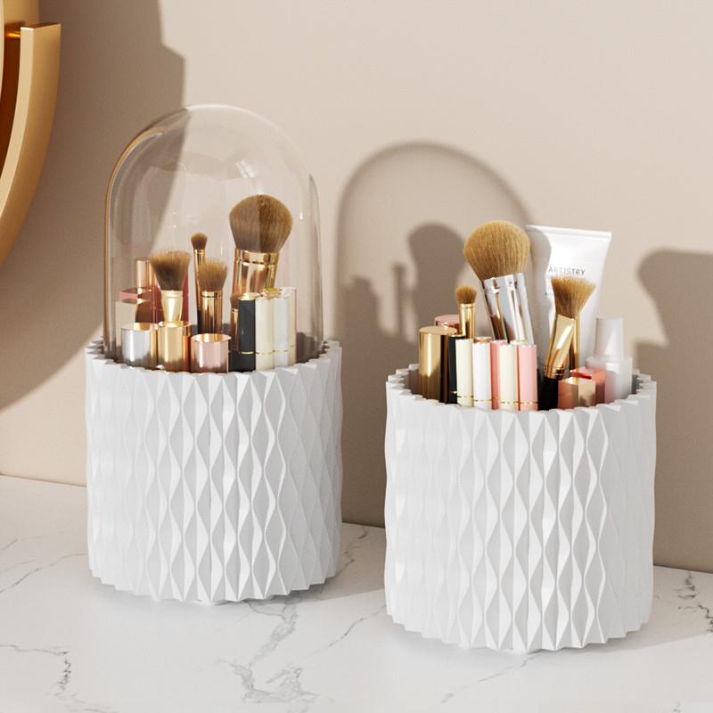 旋转化妆刷收纳筒口红眼影化妆品收纳盒防尘散粉刷梳妆台置物架