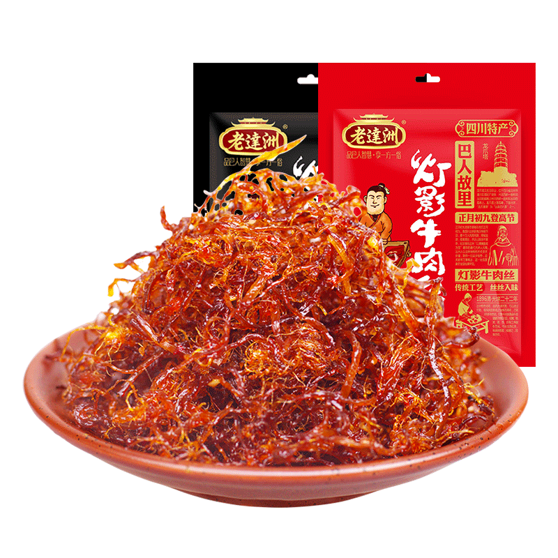 老达洲四川特产102g灯影牛肉丝