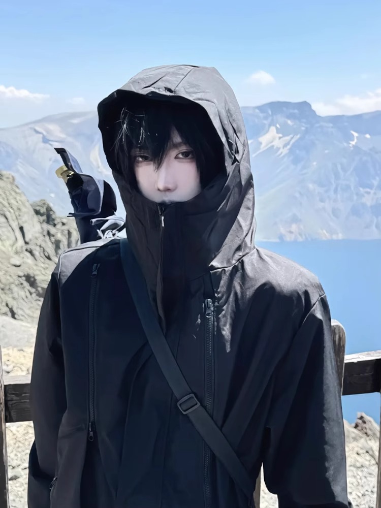 张起灵cos服美式机能冲锋衣外套男款户外爬山旅游穿搭登山服夹克