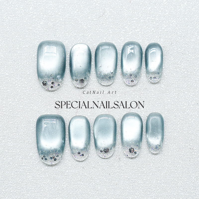 【海洋之音】纯手工穿戴甲新款裸色冰透日常简约显白成品美甲甲片,彩妆/香水/美妆工具,穿戴甲/甲片,淘宝优惠券,粉丝福利购,淘宝优惠卷