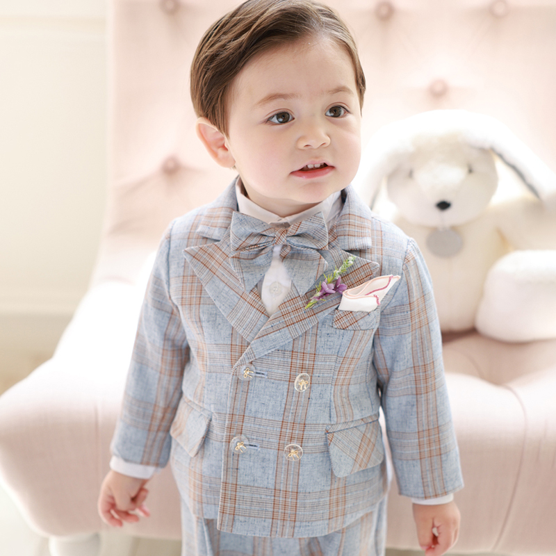 男童周岁小西装夏儿童礼服套装