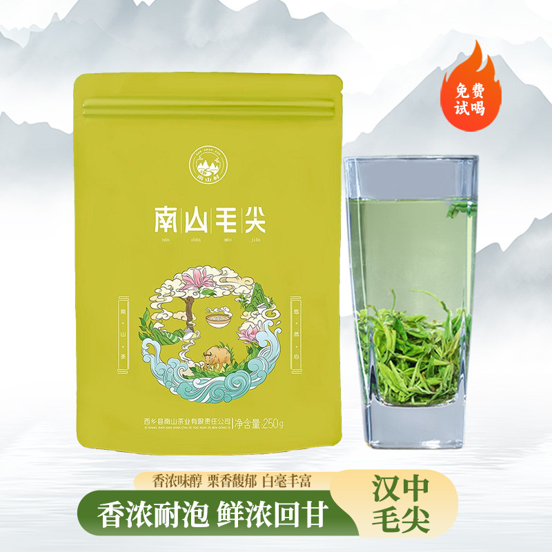 2026春茶汉中南山茗露毛尖明前特级高山云雾茶西乡手工毛峰茶250g