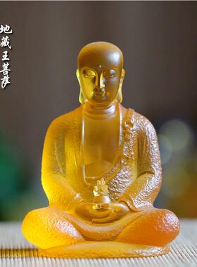 古法琉璃地藏王菩萨寺庙供奉佛像