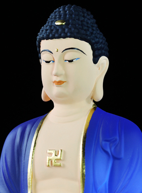 保平安彩绘古法琉璃如来药师佛