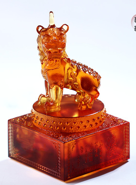 琉璃貔貅印章刻字盖章居家办公摆件客厅桌面摆放装饰信笺盖印用品