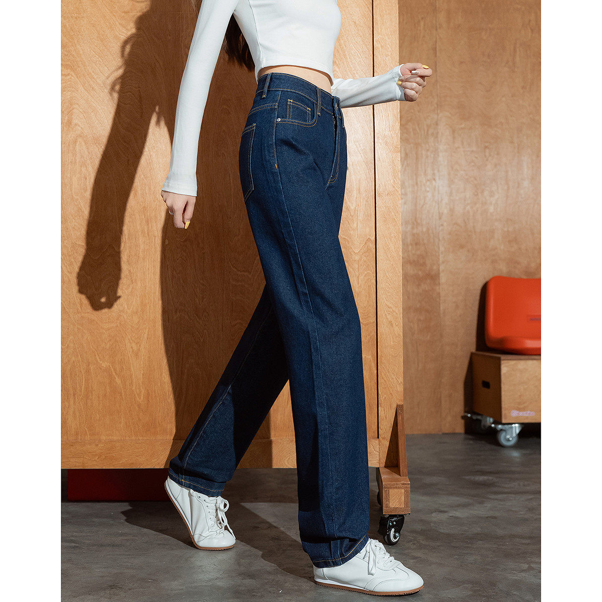 唐狮2026春秋季牛仔长裤女款直筒裤萝卜休闲风裤子时尚百搭爆款