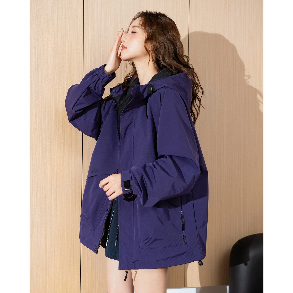 唐狮2025新款女外套休闲冲锋少年上衣户外运动风宽松百搭外套yc