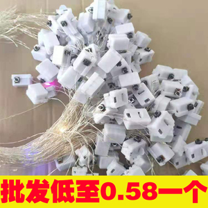 1米led灯串闪光灯发光花束灯串猫耳朵纽扣电池彩灯蛋糕装饰串灯