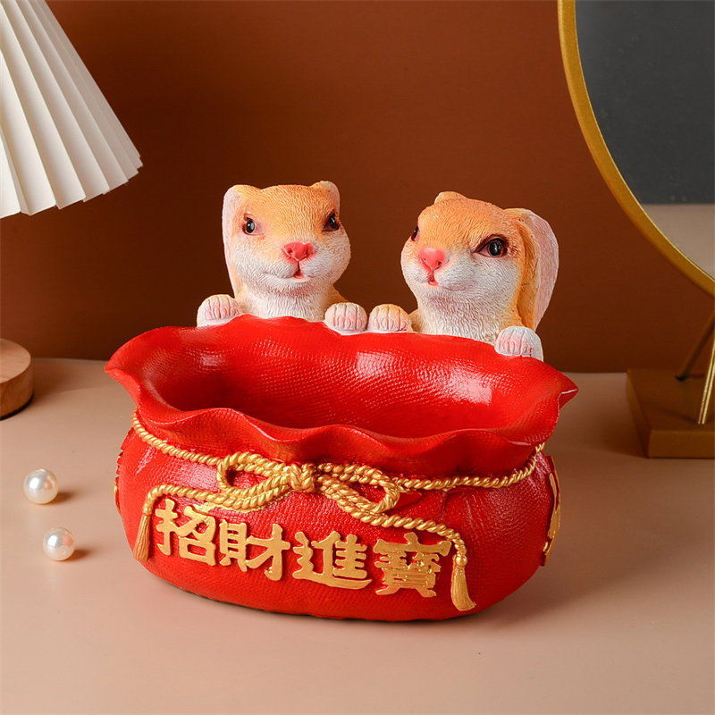 特大号兔子钥匙收纳摆件客厅玄关茶几电视柜现代轻奢入户鞋柜摆放,家居饰品,装饰摆件,淘宝优惠券,粉丝福利购,淘宝优惠卷