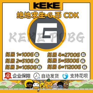 绝地求生steam充值G币coin皮肤PUBG代充黑货券游戏内兑换码CDK