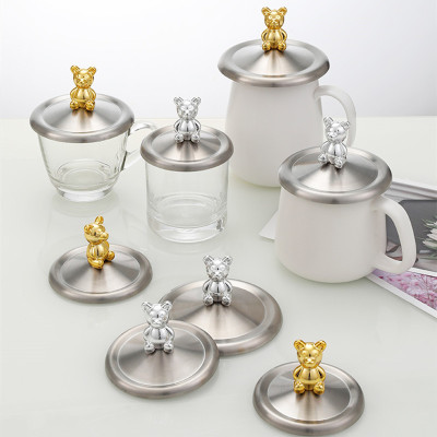 不锈钢水杯盖防尘保温茶杯盖碗盖