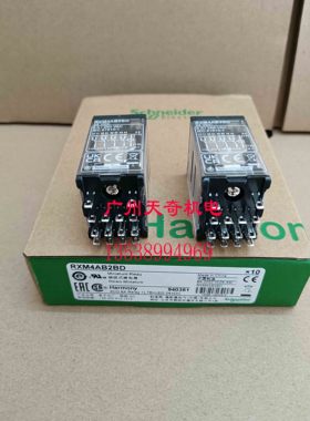 正品全新Schneider施耐德中间继电器  RXM4AB2BD  24VDC