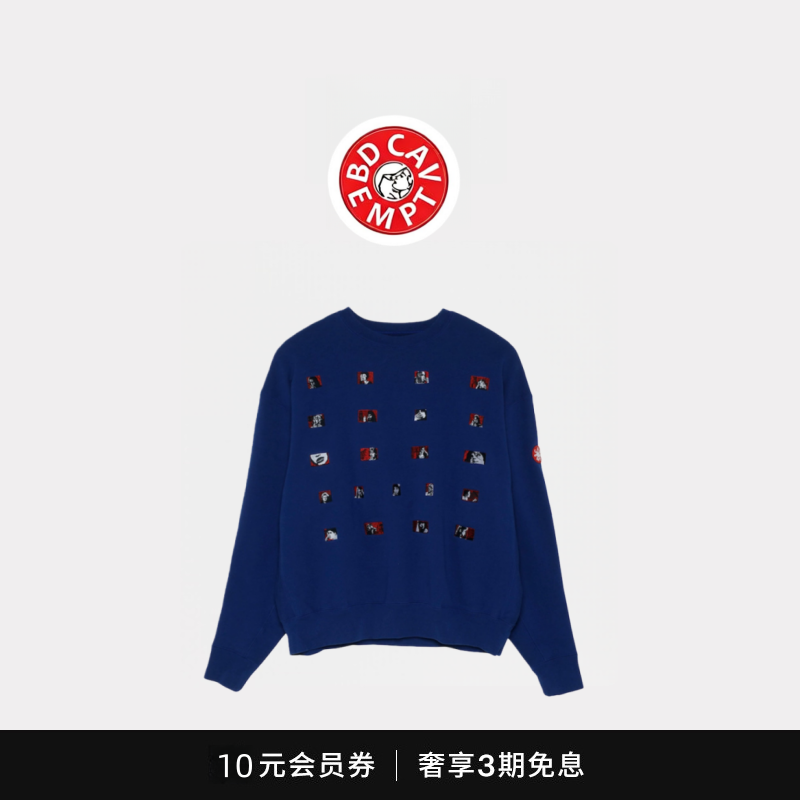 [5折现货]bd cavempt日系潮牌女人头刺绣长袖原宿风圆领C.E卫衣