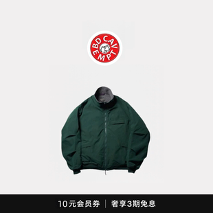[5折现货]BD CAVEMPT日系复古立领摇粒绒双面穿外套 墨绿色机能风