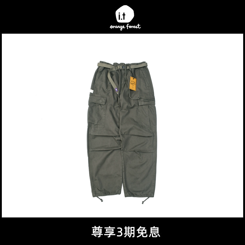 【5折现货】一如既往好穿~随便入日潮复古做旧水洗多袋工装裤长裤