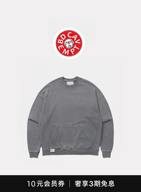 [5折现货]BD CAVEMPT余文乐同款做旧450g重磅圆领卫衣日系复古