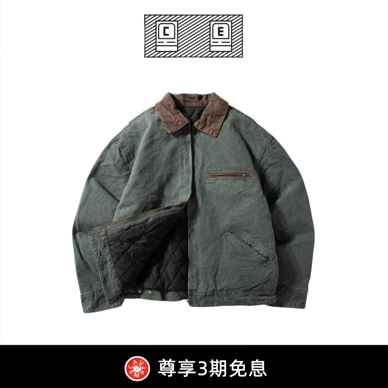 【BD CAVEMPT】J97重磅底特律棉服夹克美式复古vintage夹棉外套潮