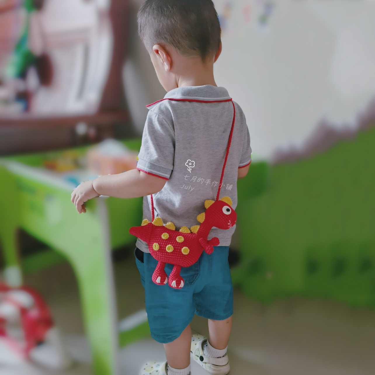 儿童手工钩针棉毛线恐龙