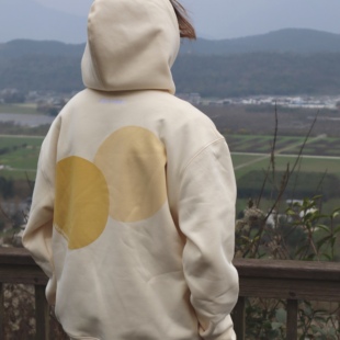 限量款 Mid9summer 日晕 2022米白色 宽松连帽卫衣 Ss.3