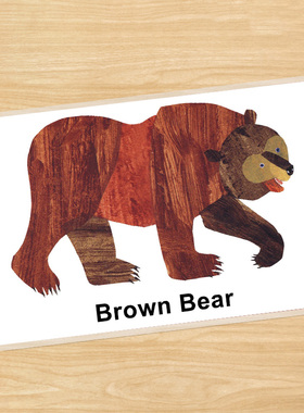 棕熊你在看什么Brown Bear英文绘本拓展卡片英语启蒙教具廖彩杏荐